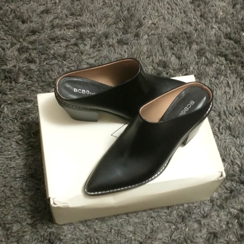 BCBGeneration Mules,  Size 9, and Black